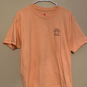 Peach PAWZ pineapple t shirt
